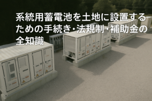 系統用蓄電池を土地に設置するための手続き・法規制・補助金の全知識